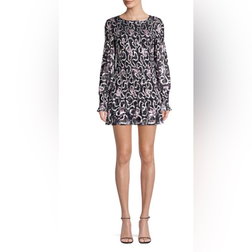 LoveShackFancy Scarlett‎ Metallic Patterned Dress